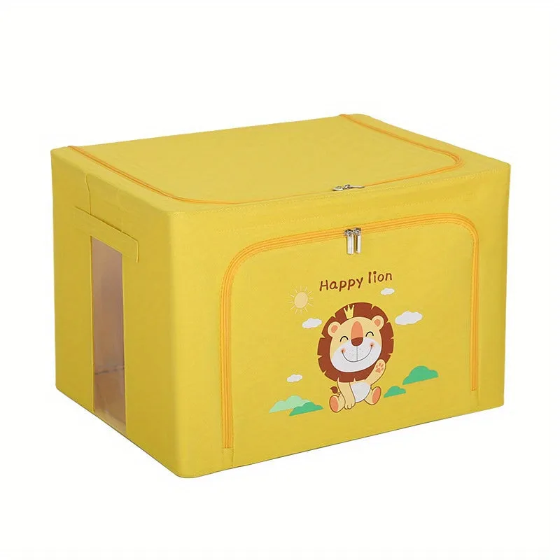 1pc Cartoon Animal Design Clothes Storage Collapsible Box