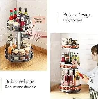 3 LAYER 360Â° ROTATABLE METAL STORAGE ORGANIZER(Round)