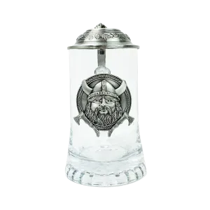 .5L Viking Medallion Glass Lidded Mug