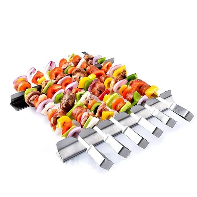 6 Skewers 2 Grill Racks BBQ Accessories