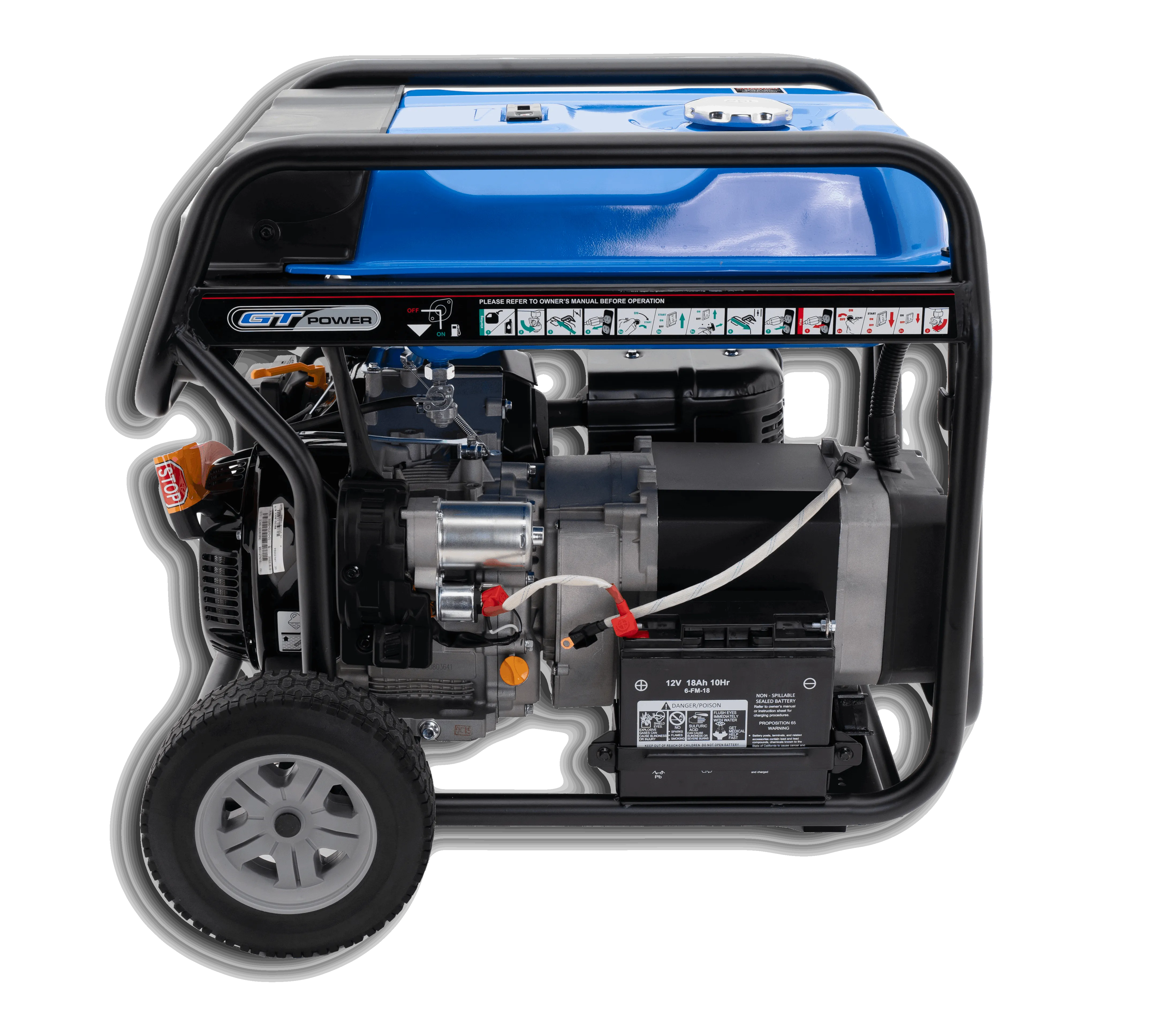 9000W GT Power Electric Start Generator - GT10000ESQ