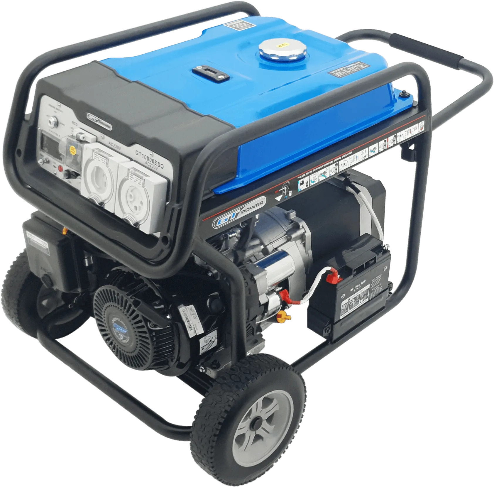 9000W GT Power Electric Start Generator - GT10000ESQ