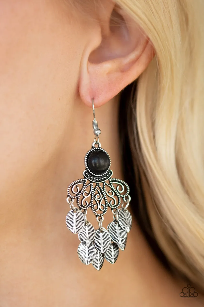 A Bit on the Wildside Black Paparazzi Earrings