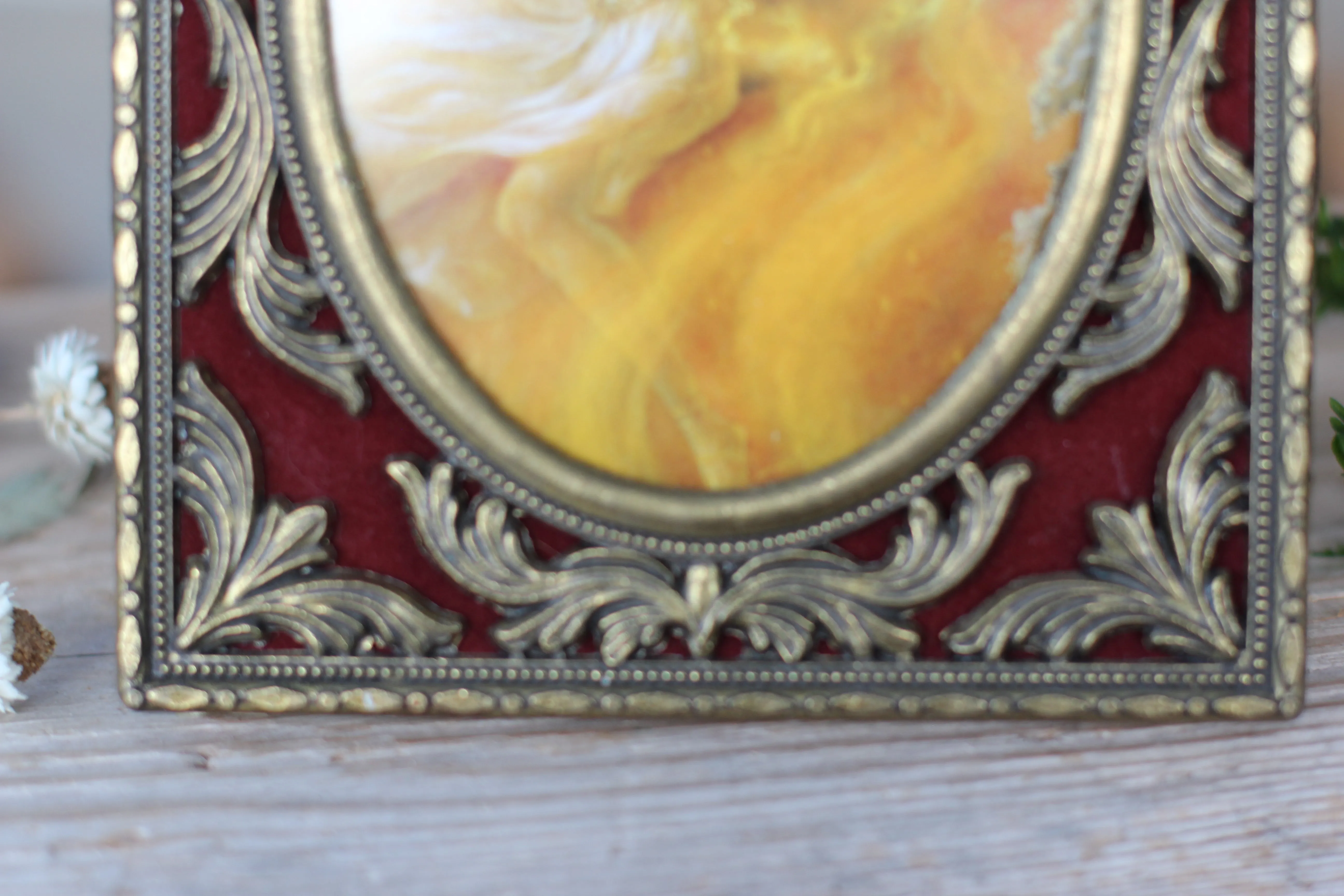 Antique Ornate Victorian Bronze Frame