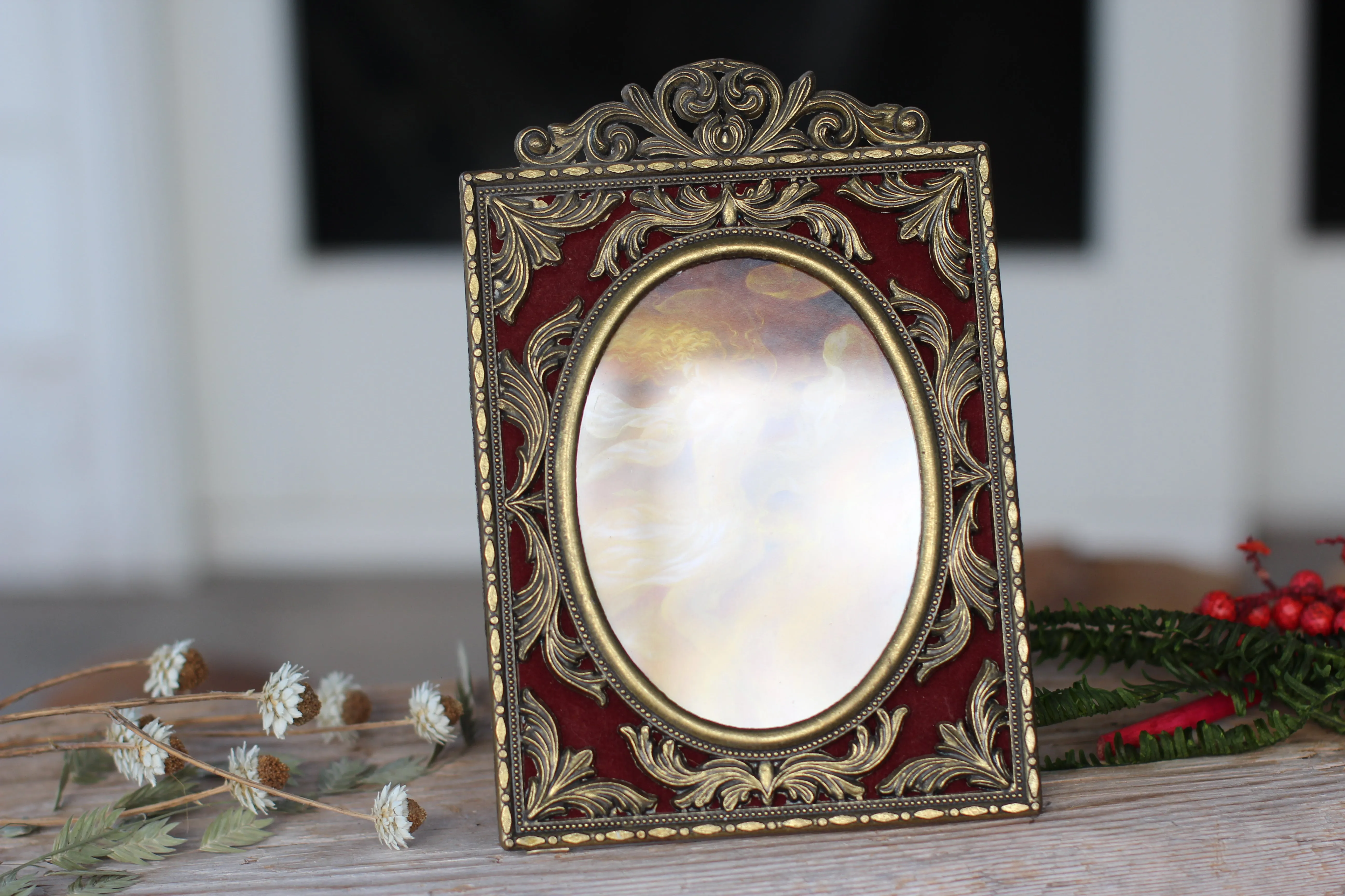 Antique Ornate Victorian Bronze Frame