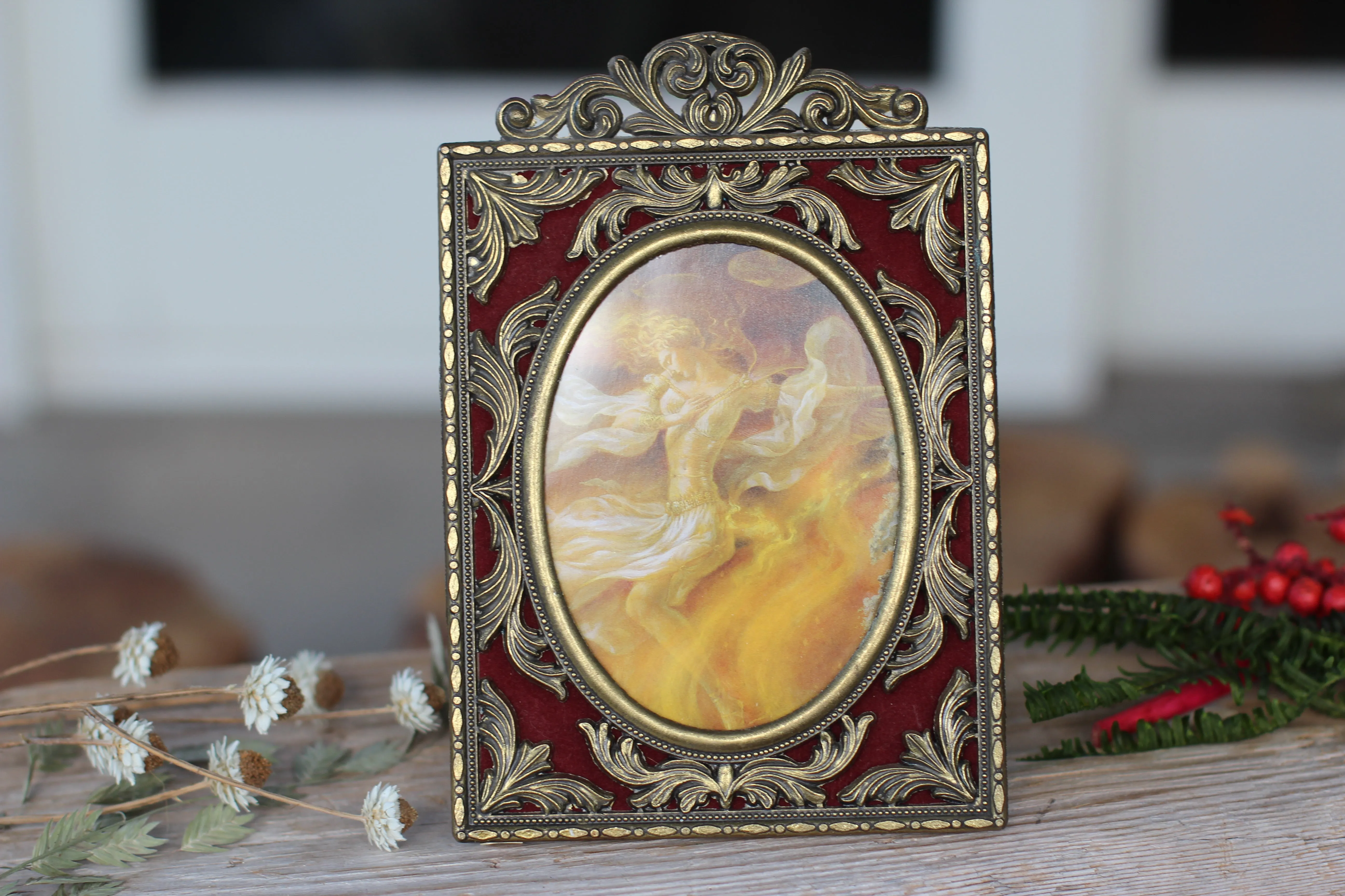 Antique Ornate Victorian Bronze Frame