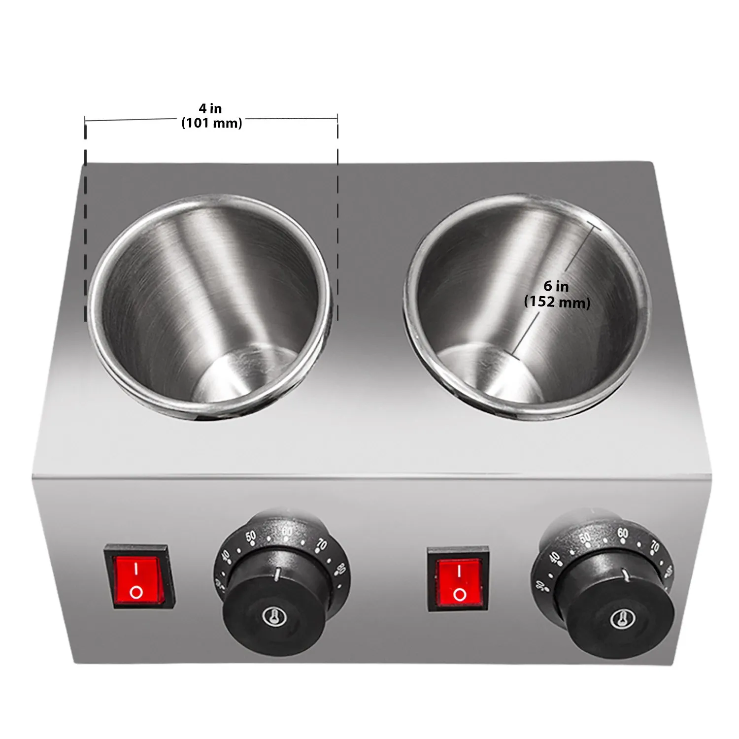 AP-311S Sauce Dispenser Commercial | Electric Sauce Heater | 2-Head Sauce Warmer | Stainless Steel