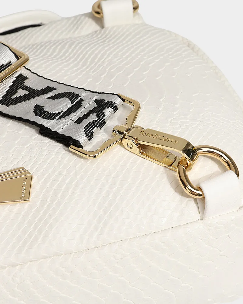 Apollo 1 Tear Drop Crossbody Bag in White