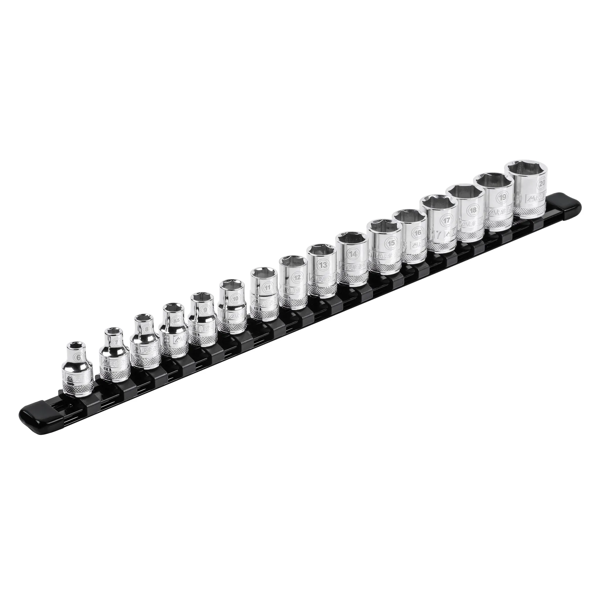 ARES 70084 - 1/4" Black Aluminum Socket Rail