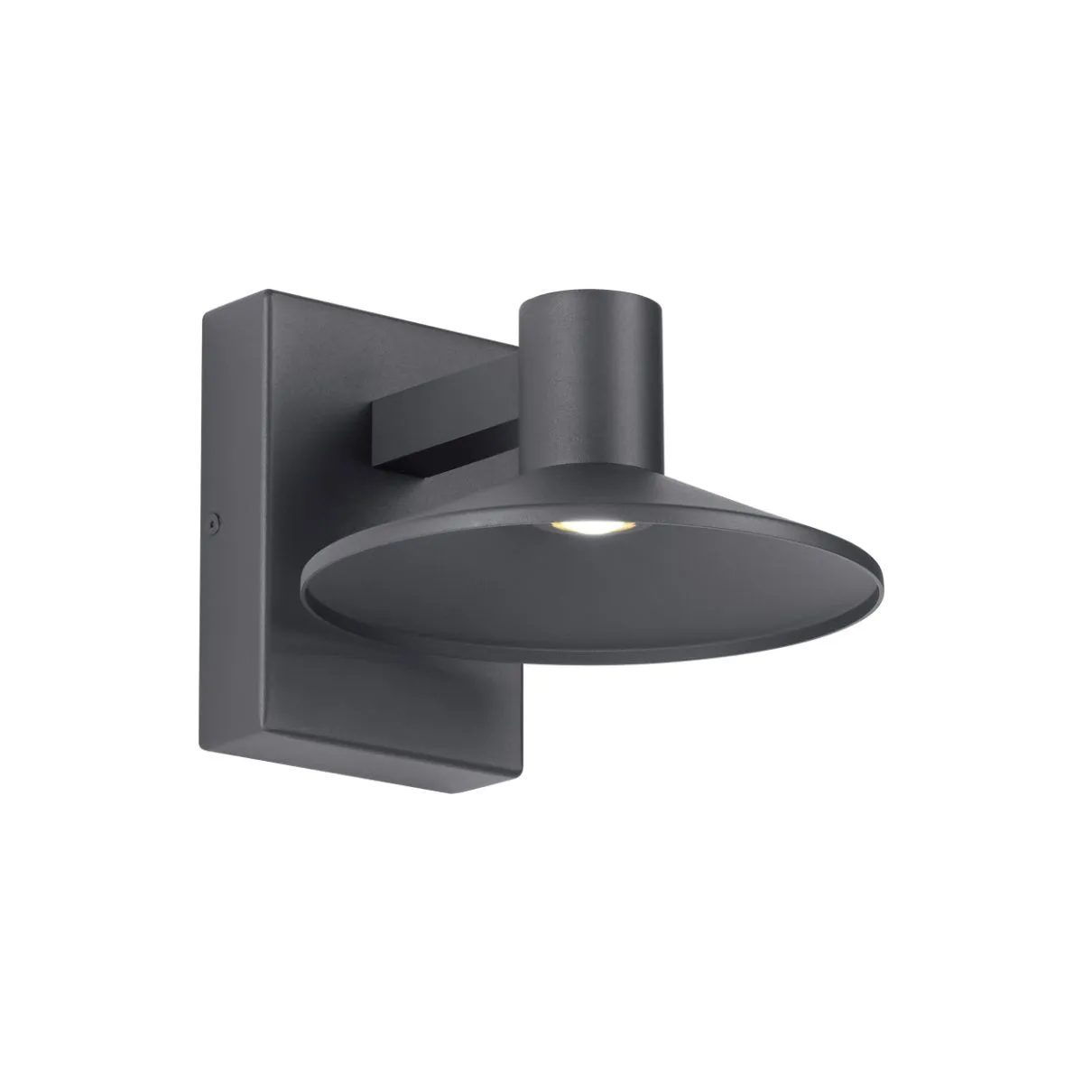 Ash 8 In. LED Hi-Output Outdoor Wall Sconce 613 Lumens 3000K Gray Finish Clear Lens