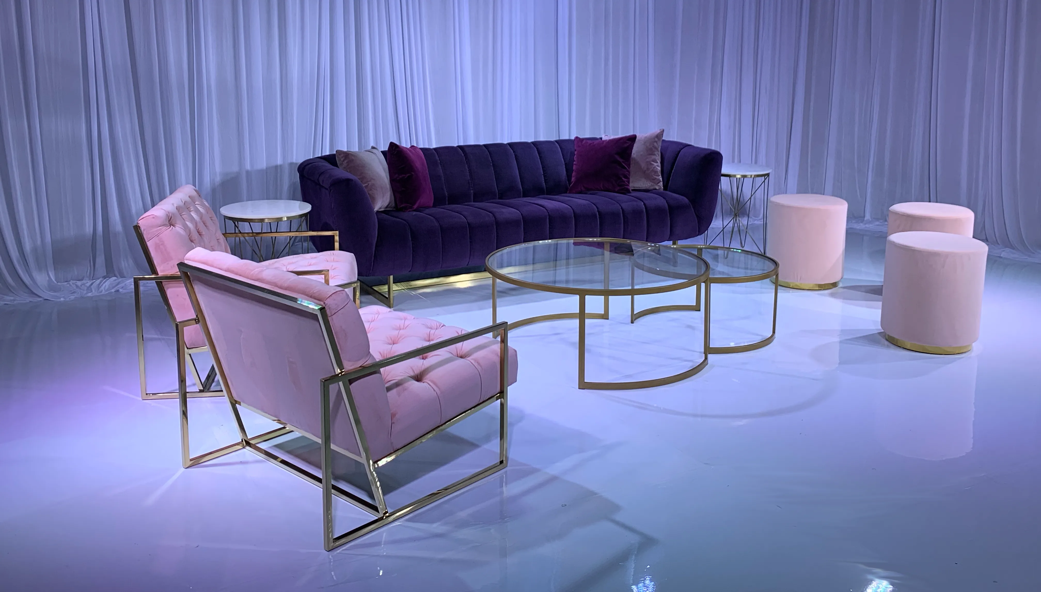 AVENUE SOFA GROUPING 3 - VIOLET