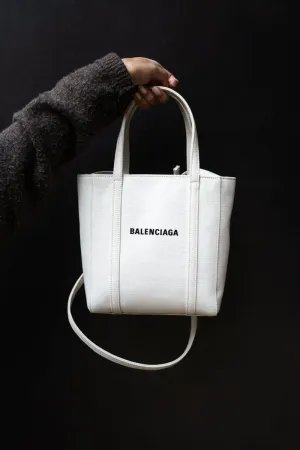 Balenciaga Cream Canvas Small Tote Bag  - AGL1738