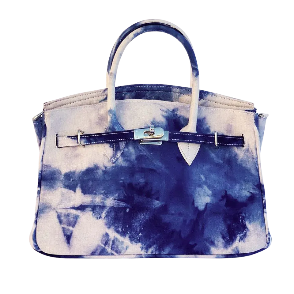 Birkin Style Tie and Dye Handbag