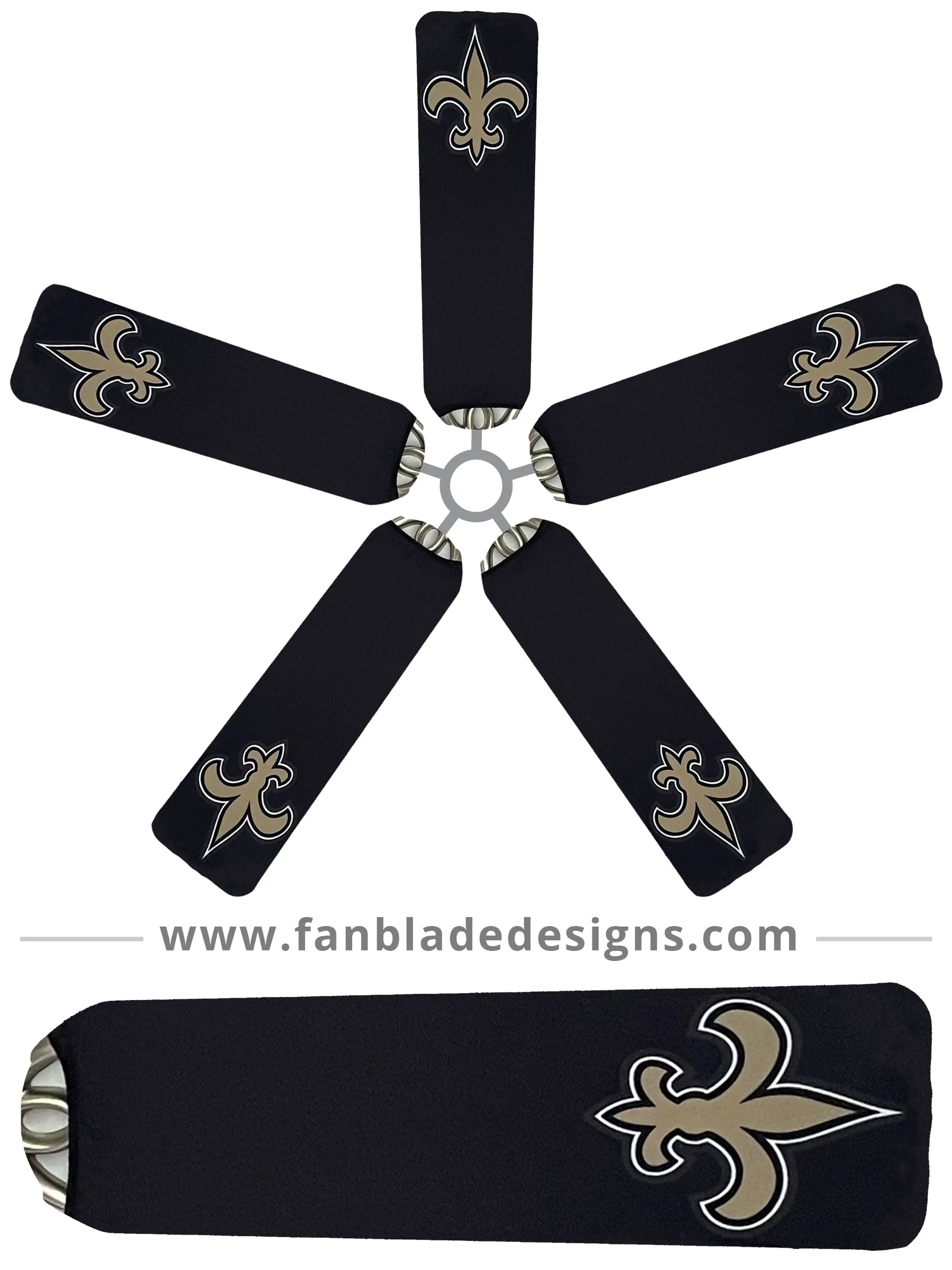 Black & Gold Fleur-de-Lis