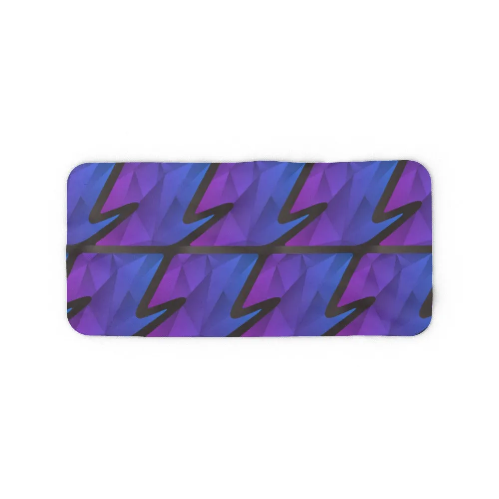 Blanket Scarf - Abstract Wave Blue/Purple