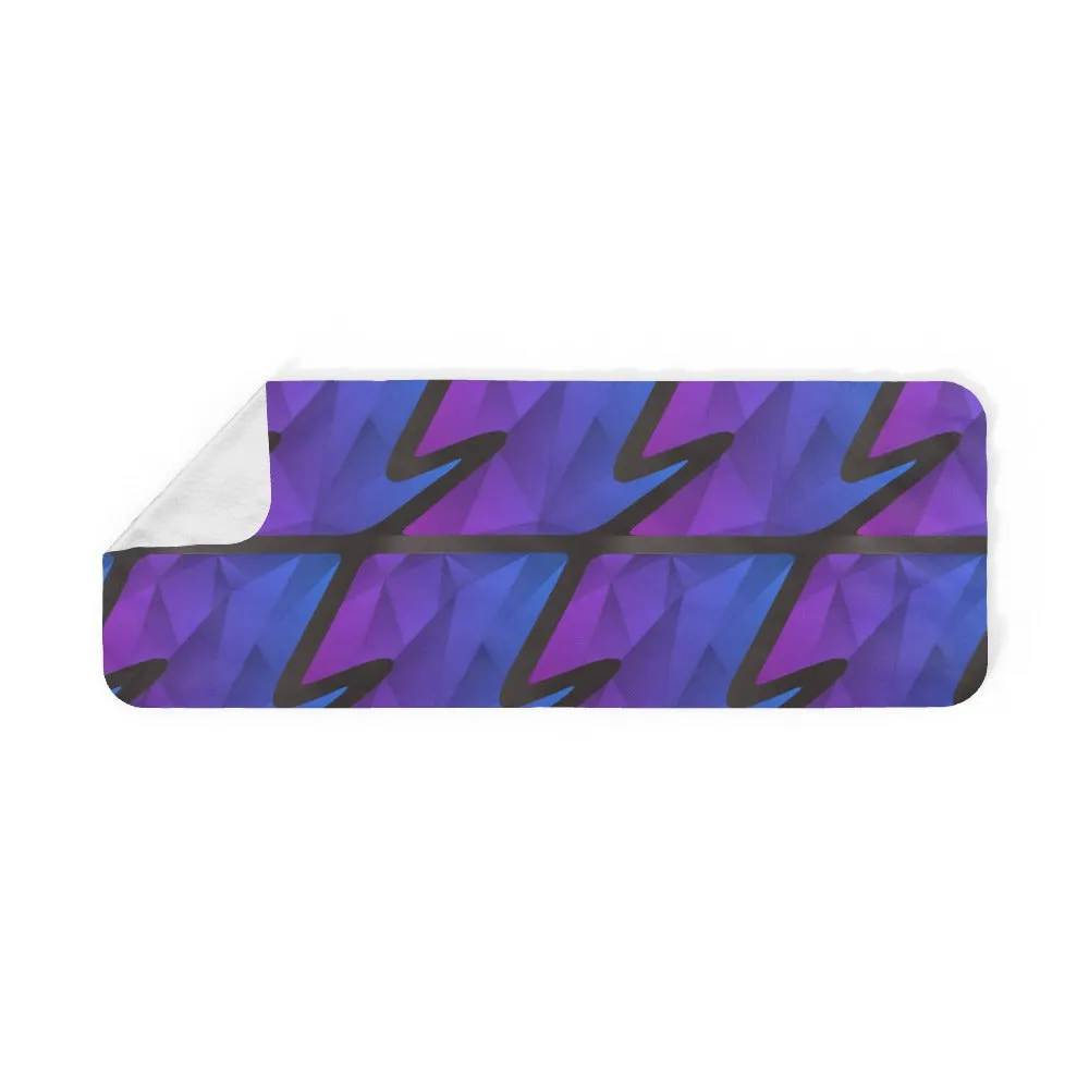 Blanket Scarf - Abstract Wave Blue/Purple