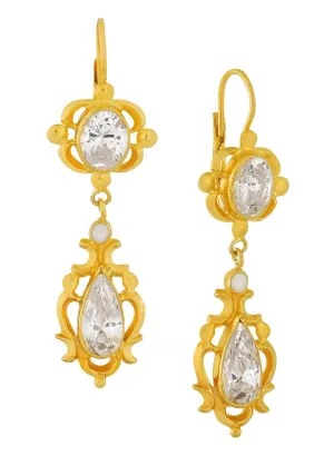 Bloomsbury Cubic Zirconia and Pearl Earrings