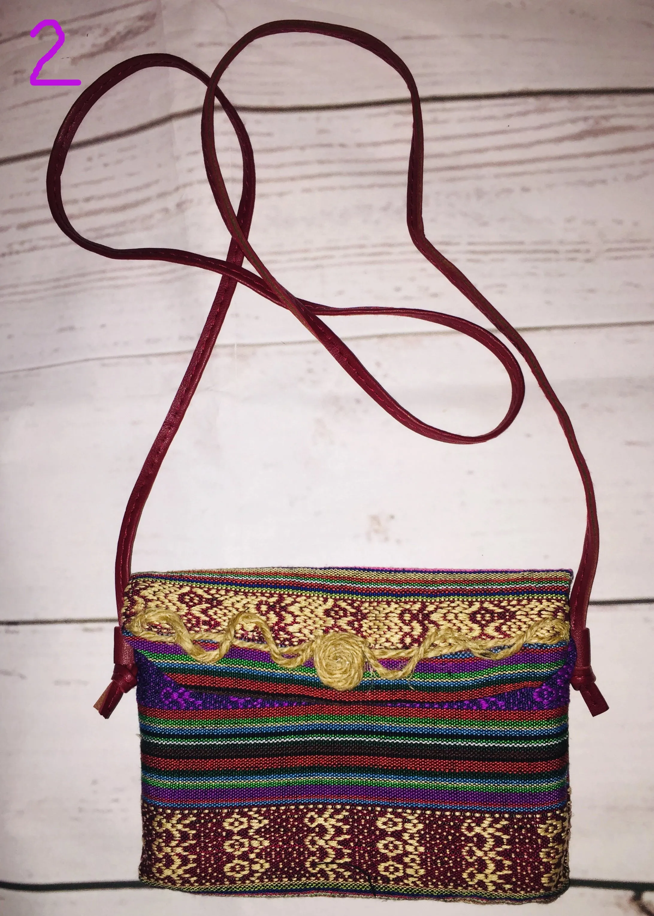 Boho Small Crossbody Purse Ethnic Fabric