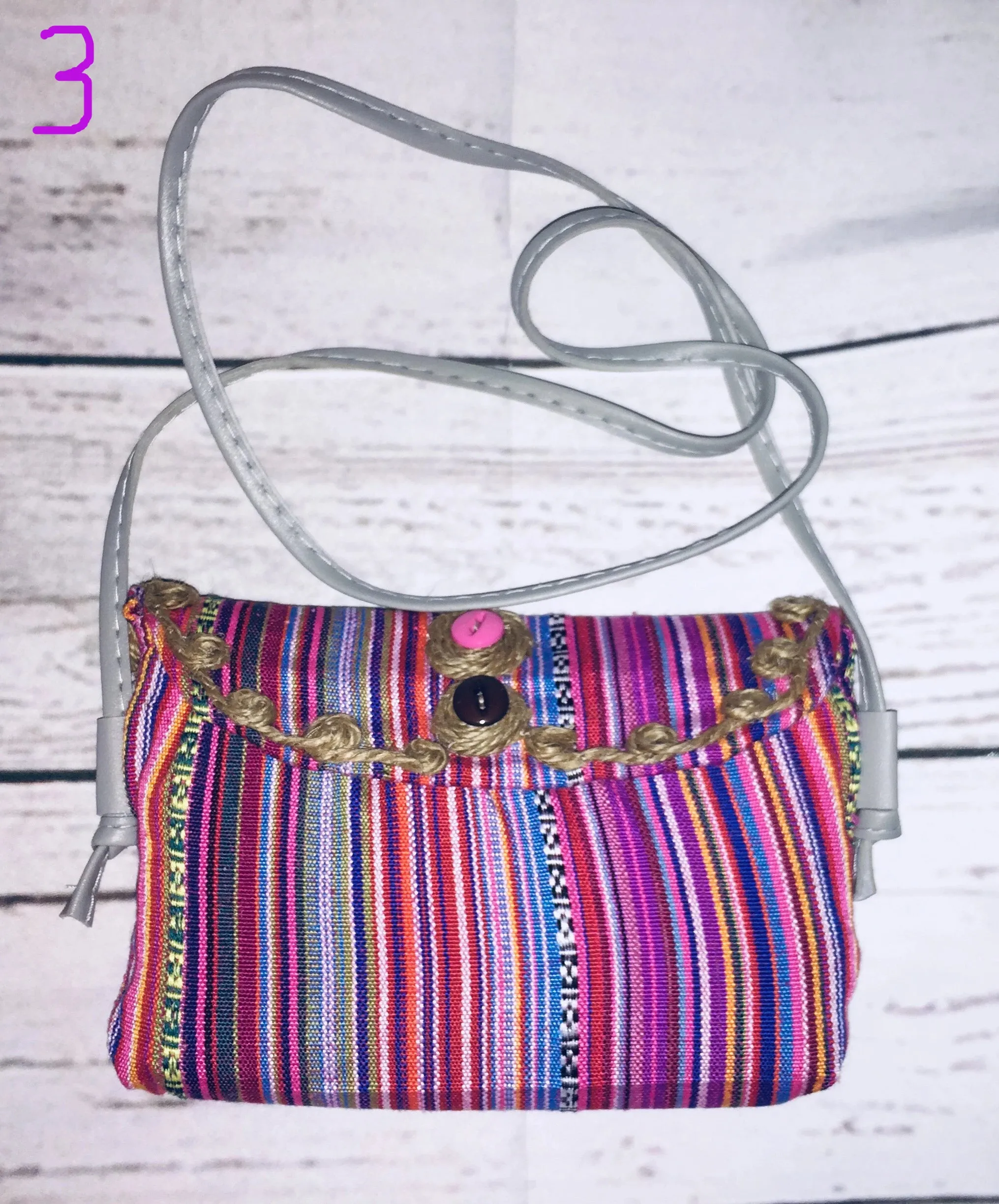 Boho Small Crossbody Purse Ethnic Fabric