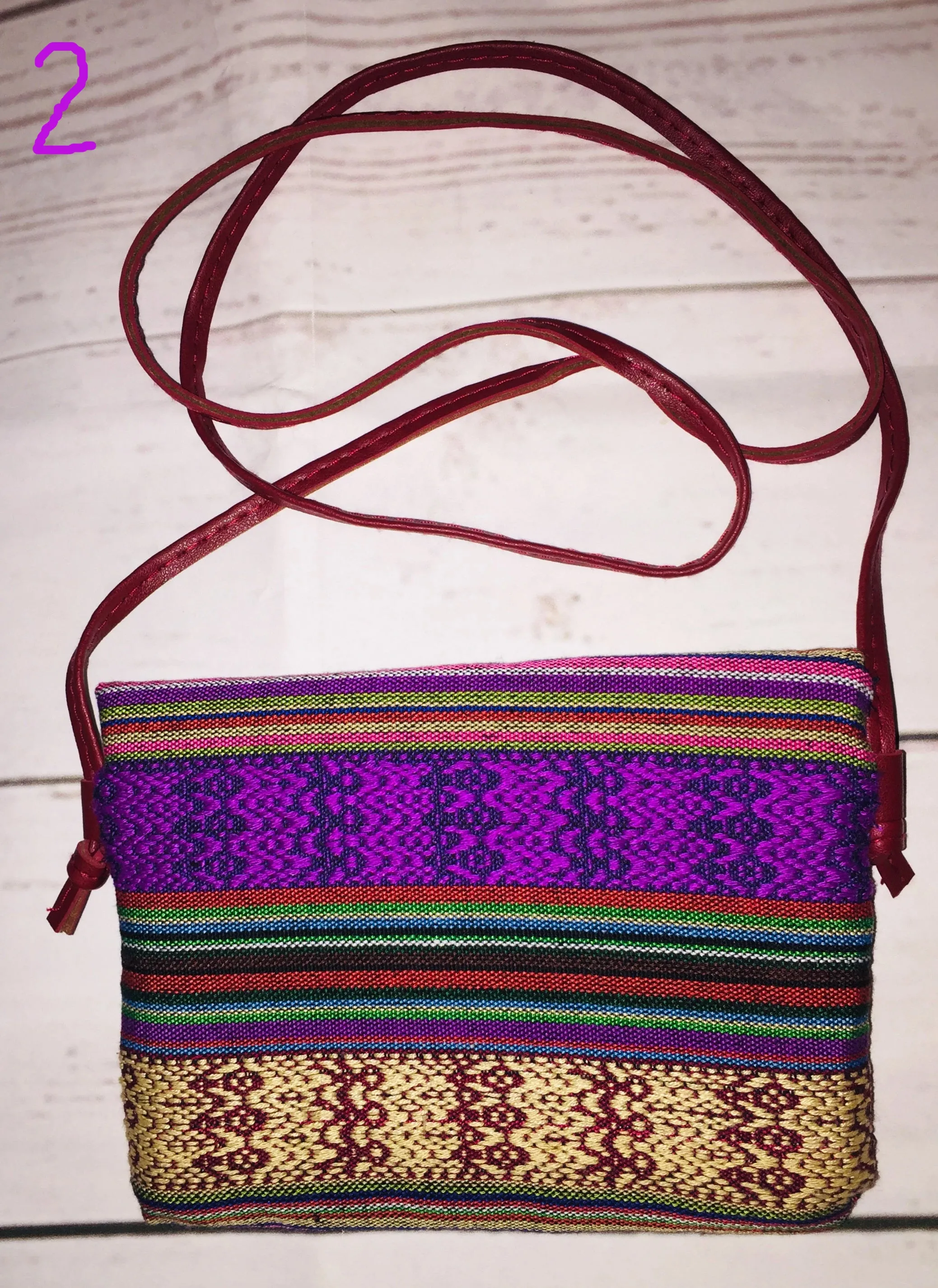 Boho Small Crossbody Purse Ethnic Fabric