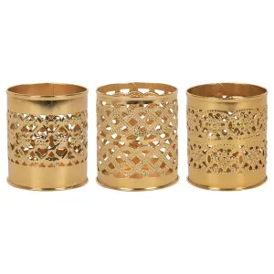 Brass-Finish Decorative 'KASBAH' Tealight - Choice of Designs