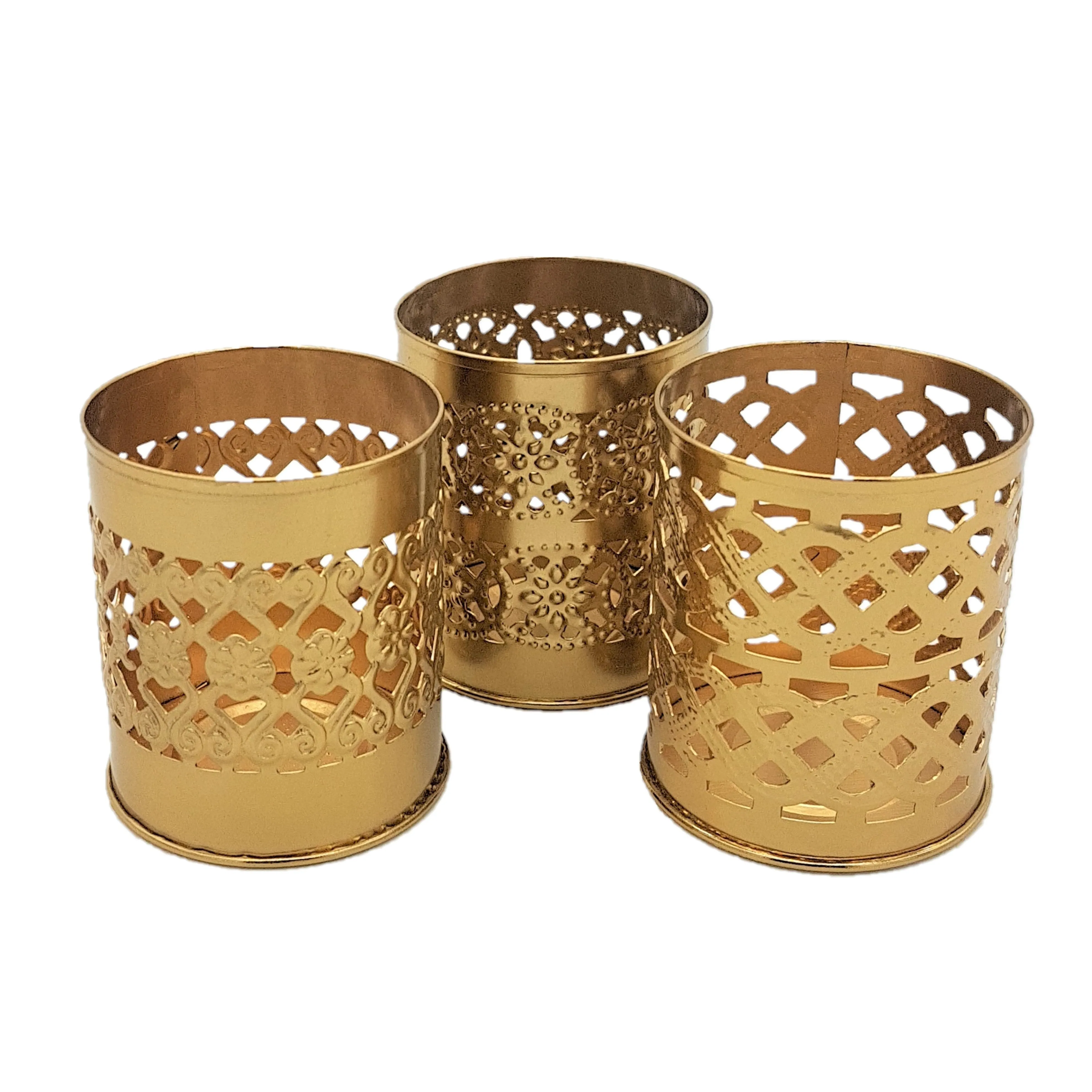 Brass-Finish Decorative 'KASBAH' Tealight - Choice of Designs