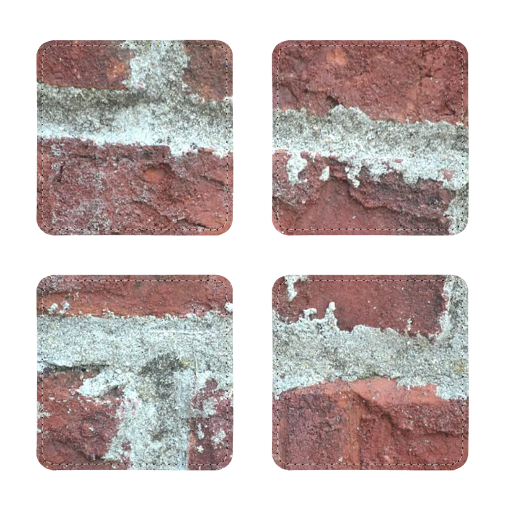 bricks Sublimation Coasters Pack of Four