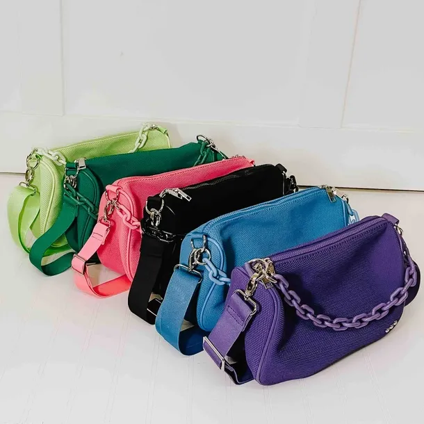 Bright Blue Triple Strap Crossbody Shoulder Bag