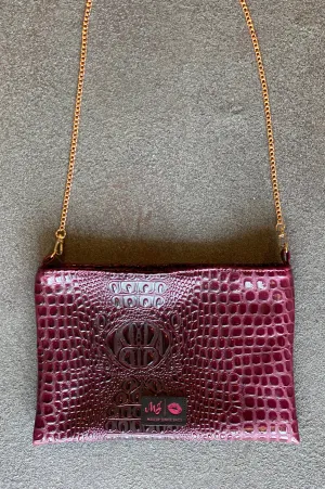 Bubble Gator Wine Crossbody