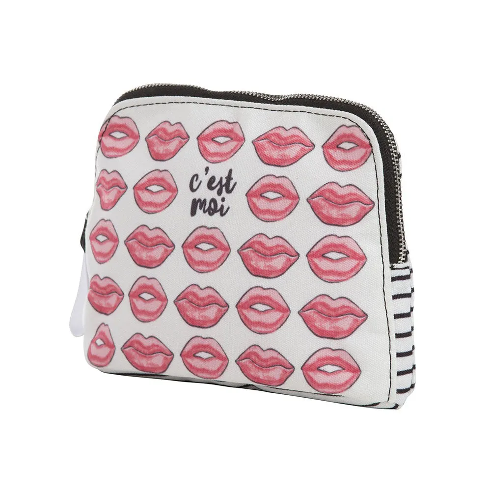 Canvas Zipper Pouch Lips