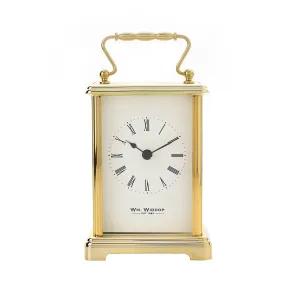 Carriage Clock Gold With White Dial