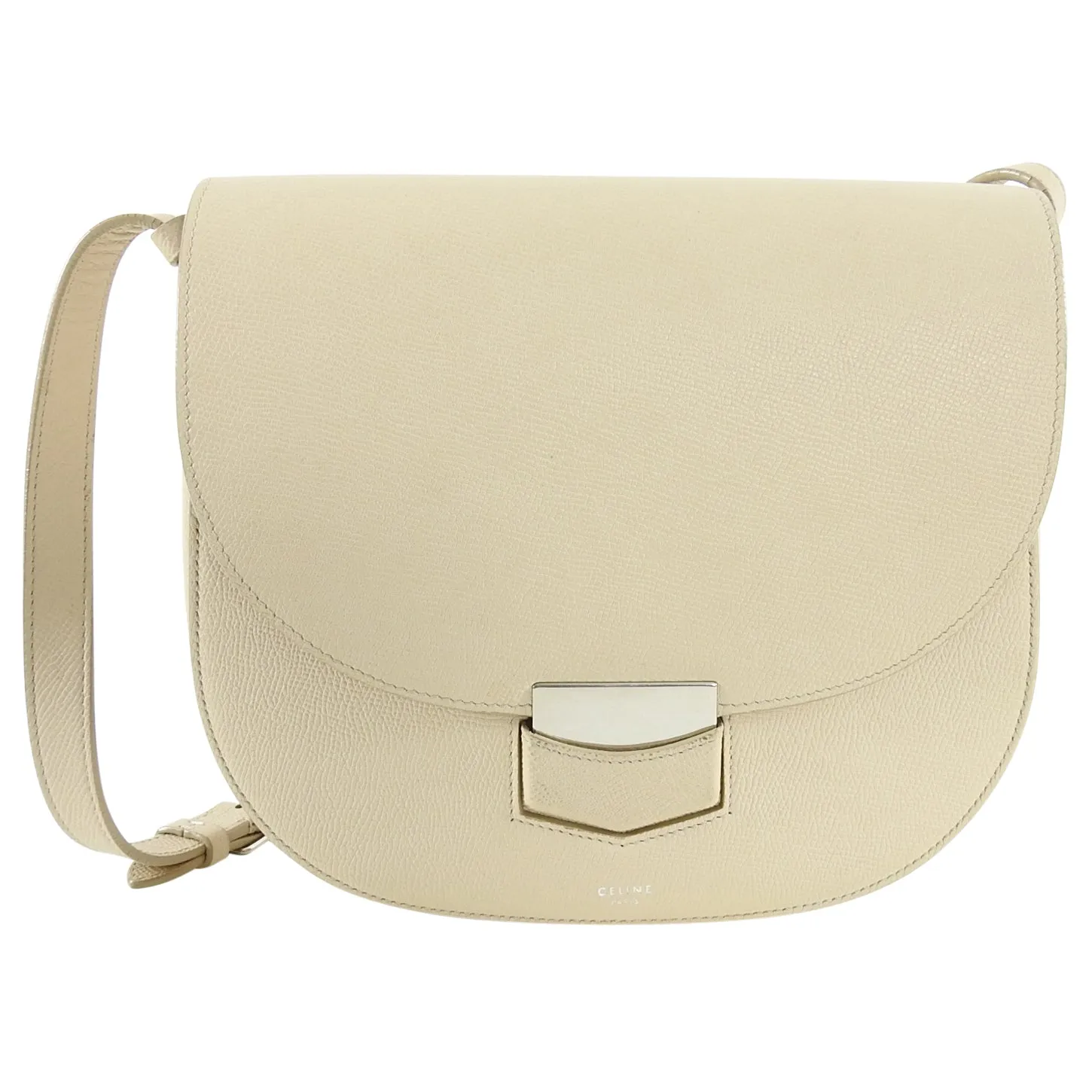 Celine Light Beige Medium Trotteur Crossbody Bag