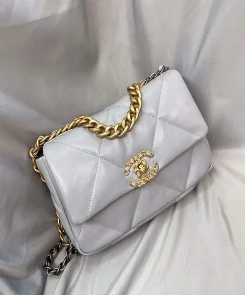 Chanel 19 Maxi Flap Bag White