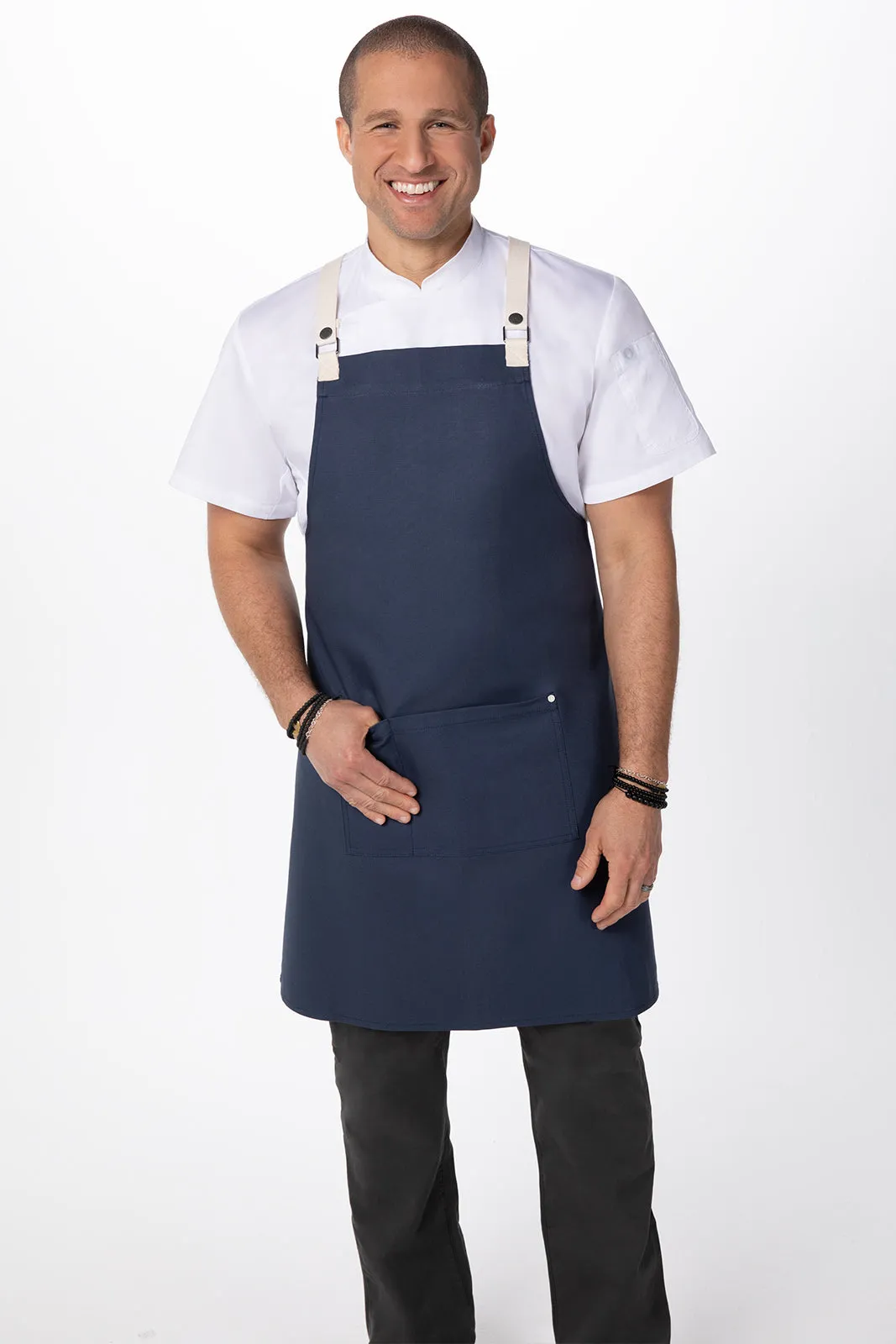 Chef Works Byron Cross-Back Apron- Navy