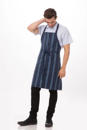 Chef Works Presidio Bib Apron- Navy Blue