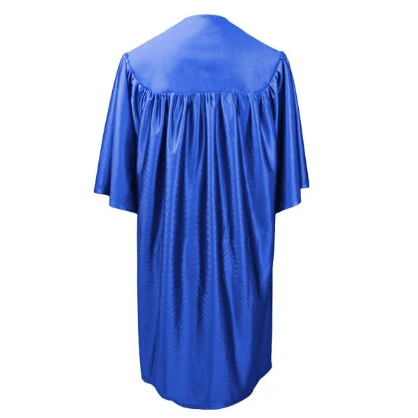 Child Shiny Royal Blue Graduation Cap & Gown - Preschool & Kindergarten