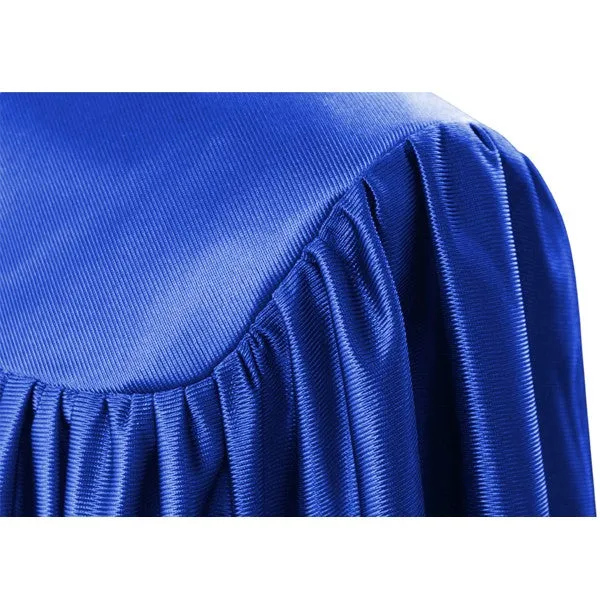 Child Shiny Royal Blue Graduation Cap & Gown - Preschool & Kindergarten