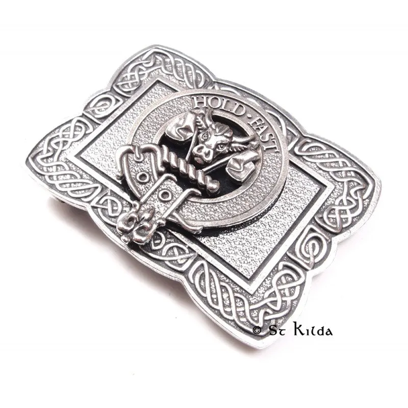 Clan Crest Buckle Ornate rectangle M-Z