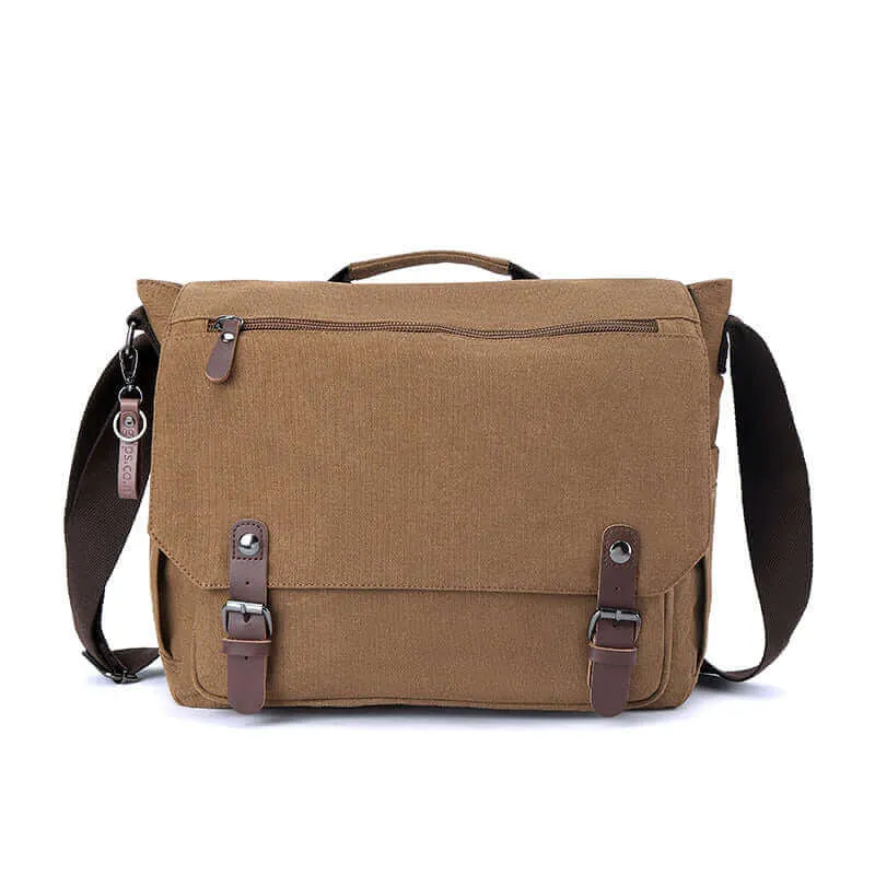 Classic Canvas Messenger Bag | 15 Inch Laptop Satchel