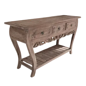 Console 3 drawer, curved legs