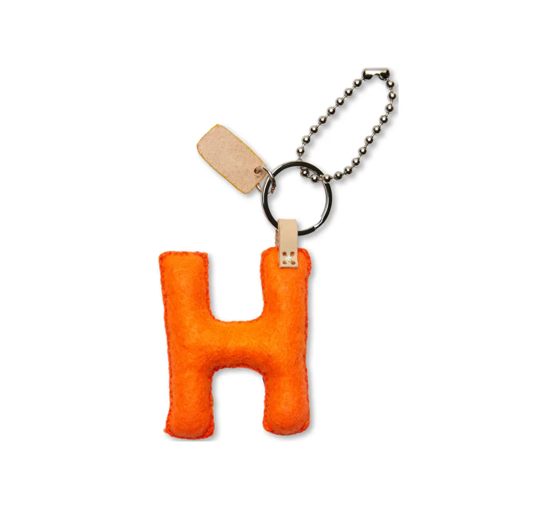 Consuela Orange Felt "H" Charm