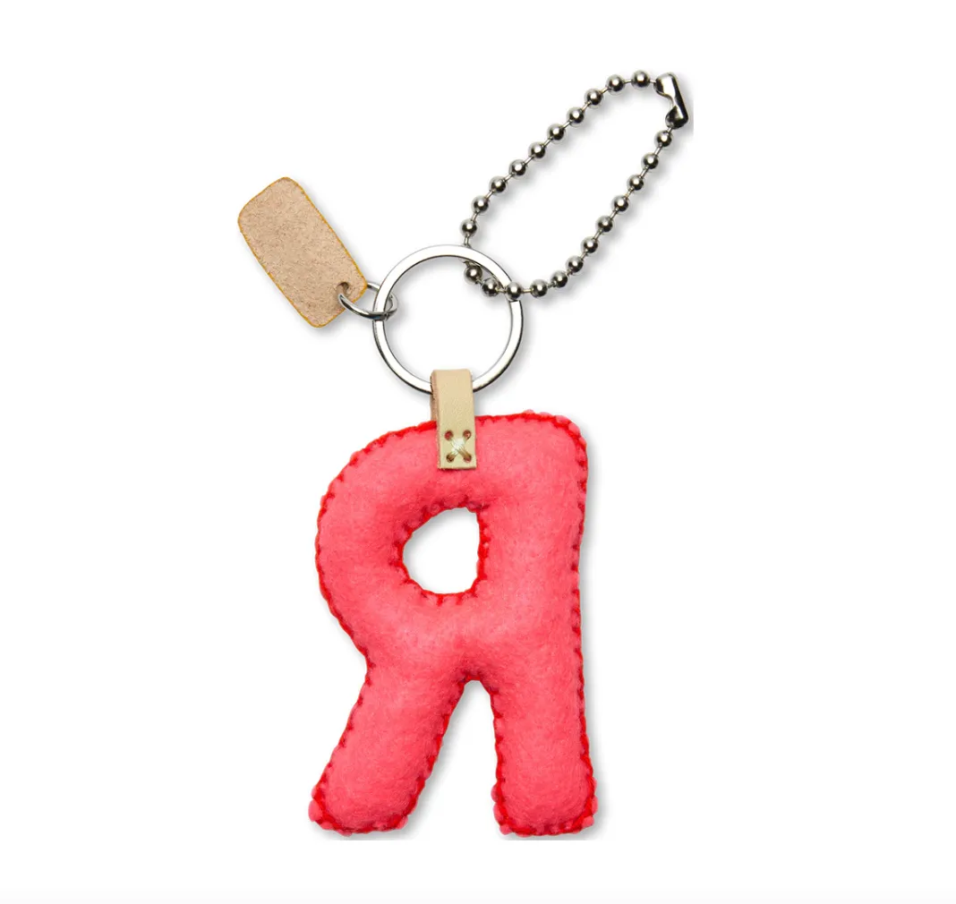 Consuela Pink Felt "R" Charm