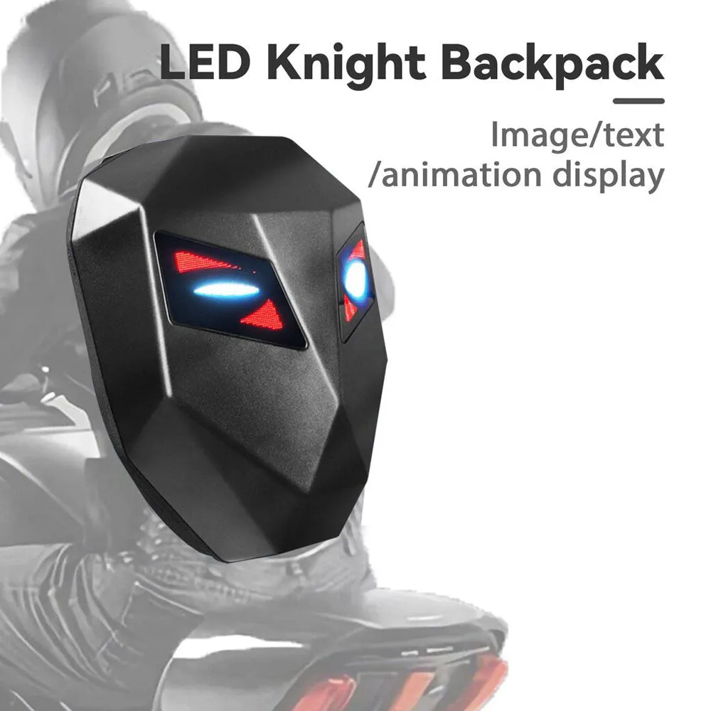 CRONY Iron Man LED Display Backpack Upgrade Iron Man LED Backpack Screen Knight Motorcycle Backpack Cool Travel Bag Scooter Bag