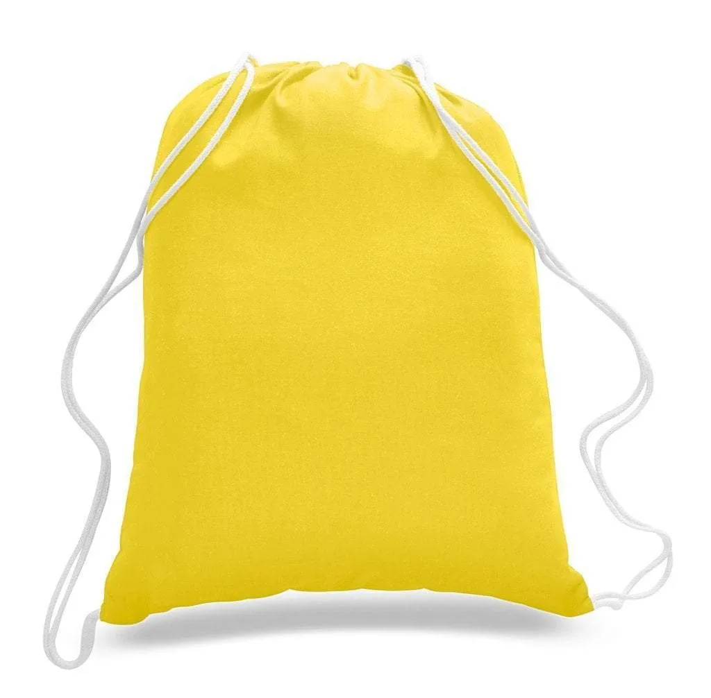 CUSTOM ECONOMICAL SPORT COTTON DRAWSTRING BAG CINCH PACKS