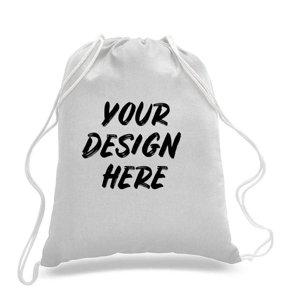 CUSTOM ECONOMICAL SPORT COTTON DRAWSTRING BAG CINCH PACKS