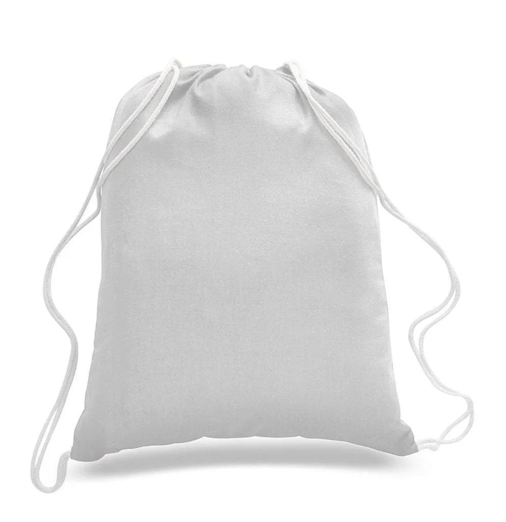 CUSTOM ECONOMICAL SPORT COTTON DRAWSTRING BAG CINCH PACKS