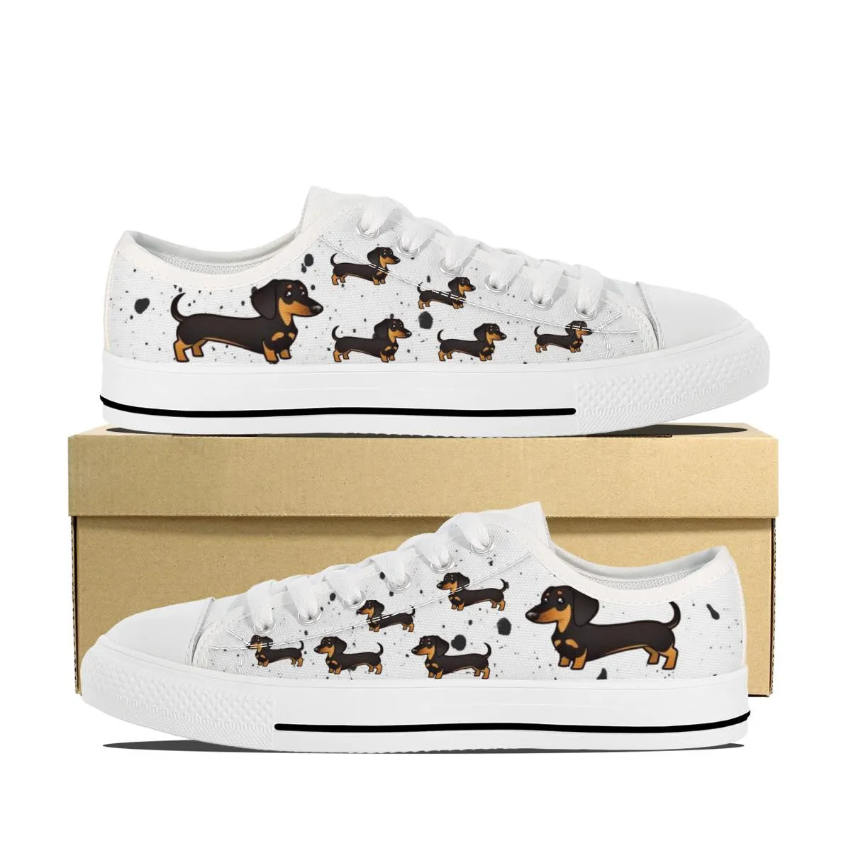 DACHSHUND KIDS CANVAS SHOES