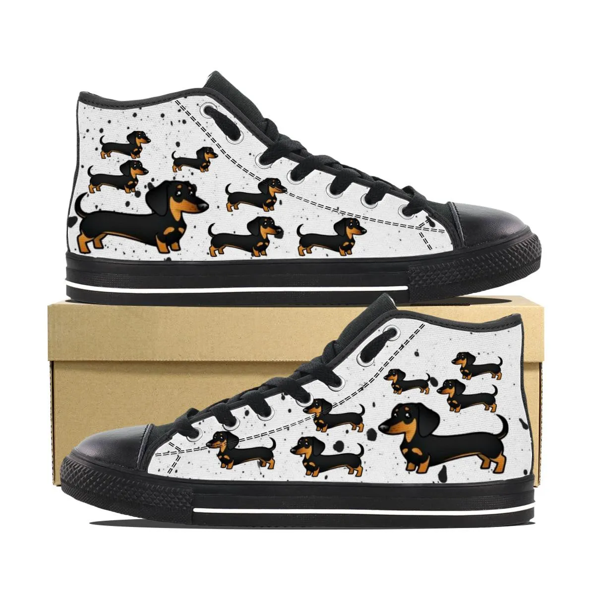 DACHSHUND KIDS CANVAS SHOES