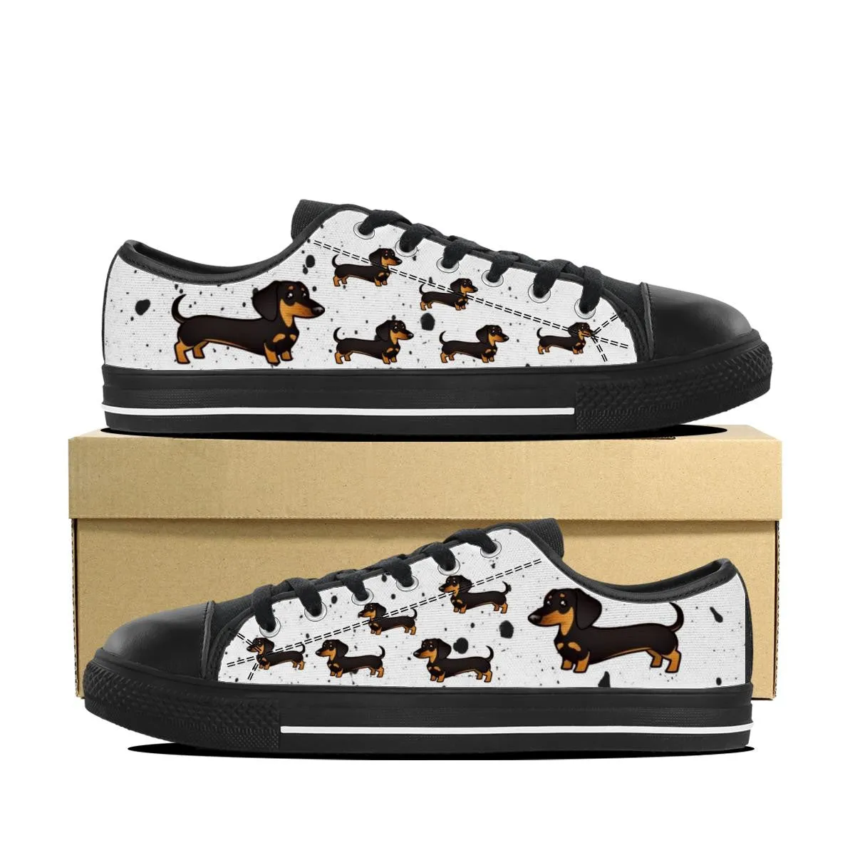 DACHSHUND KIDS CANVAS SHOES