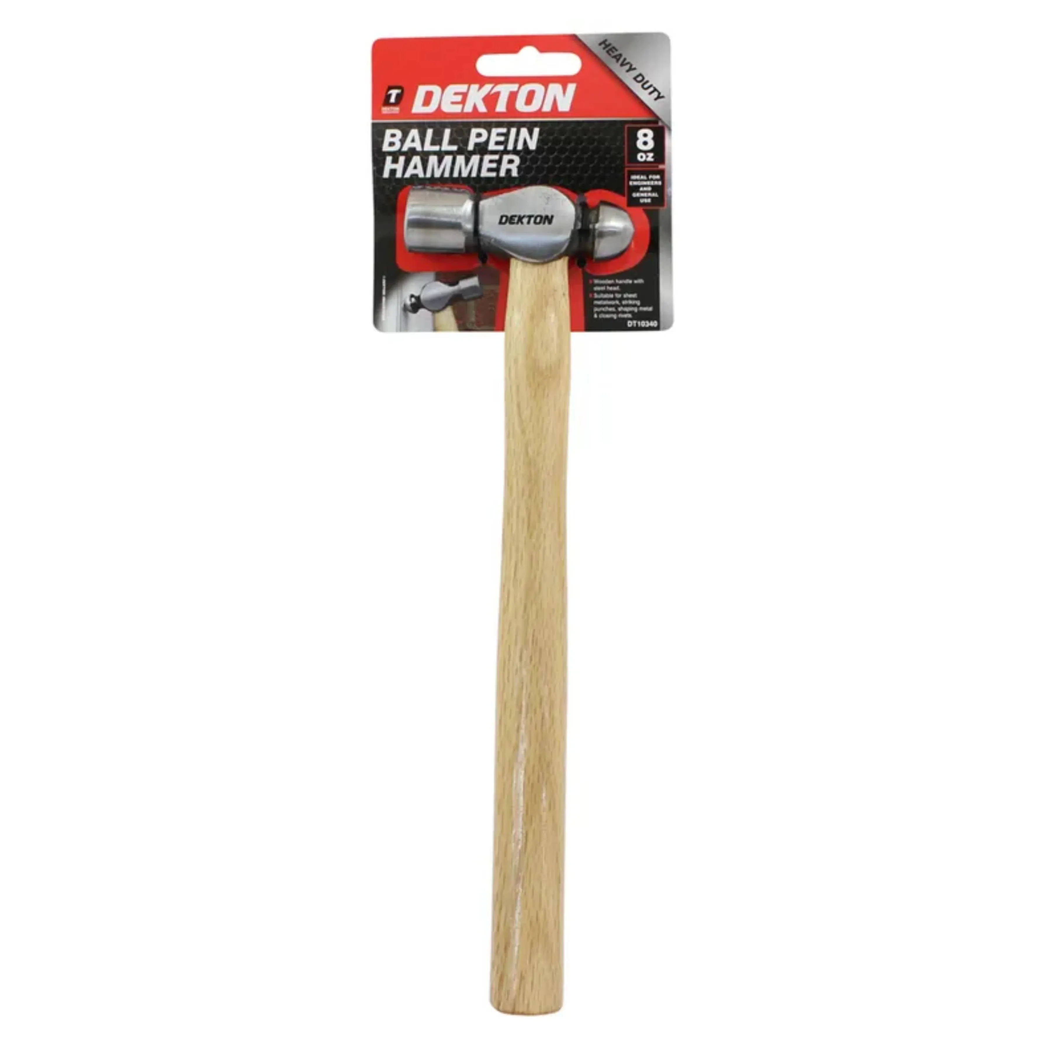 DEKTON 8oz Ball Pein Hammer Wooden Handle